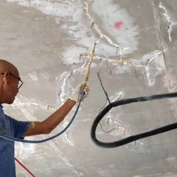 Injecting waterproofing materials into cracks and voids to seal and block water intrusion.